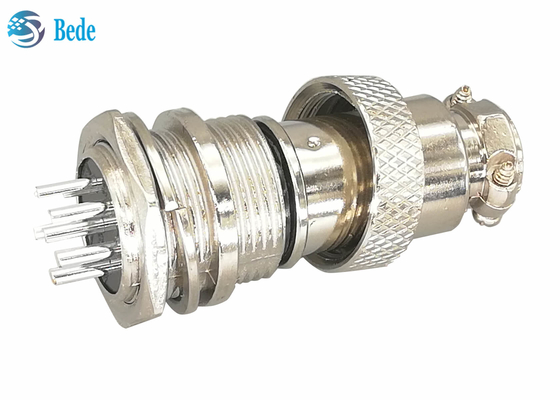 Đầu nối 6 chân Gx16 nam và nữ Đầu cắm thẳng mạ bạc