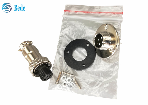 Mặt bích tròn 2 ~ 7 chân Gx12 Đầu nối hàng không 3A 200V để lắp bảng điều khiển