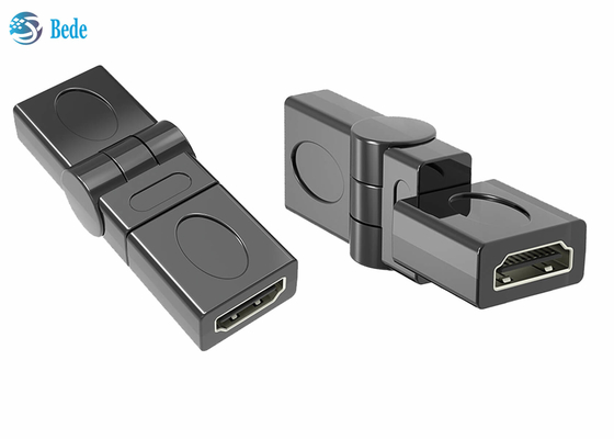 Mở rộng mạ vàng Bộ nối HDMI từ nữ sang nữ 90 180 270 360 độ có thể điều chỉnh
