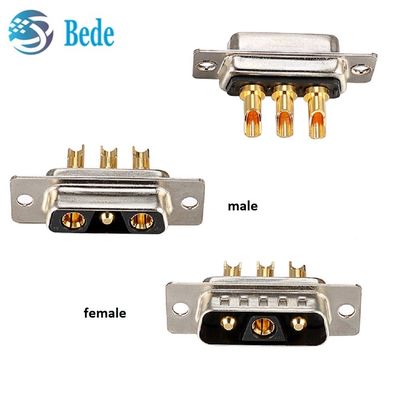 D-Sub 3W3 Kết nối điện đồng trục Đàn ông và nữ kết hợp kết nối dòng điện cao