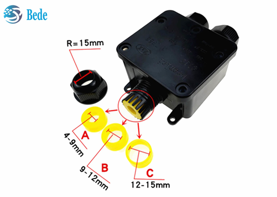 Y Tee Loại dây ngoài trời Hộp nối chống thấm IP68 với các khối đầu cuối