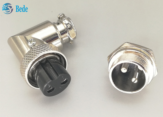 Đầu nối hàng không 2 chân GX16 nam và nữ Đầu nối 90 vật liệu hợp kim kẽm Dehree Hàn