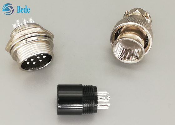 Bộ kết nối hàng không 10 pin Nam / Nữ Gx16 Vật liệu hợp kim kẽm Hàn