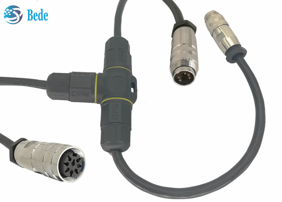 Đầu nối điện chống nước loại T 5 chân Hộp nối cáp IP68 5 chân