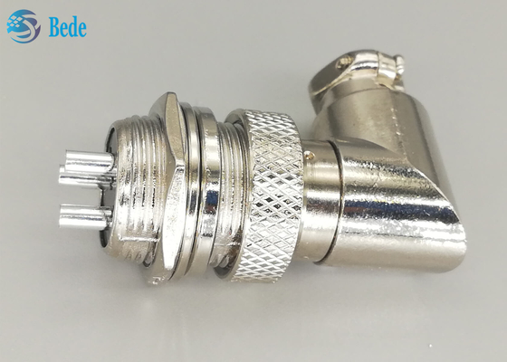 Chất liệu hợp kim kẽm Gx16 Đầu nối 3 chân cắm và Bộ ổ cắm Đầu nối khuỷu tay