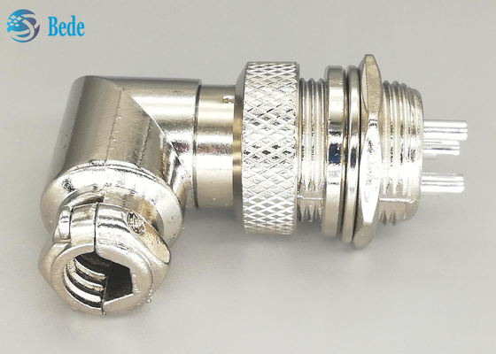 Chất liệu hợp kim kẽm Gx16 Đầu nối 3 chân cắm và Bộ ổ cắm Đầu nối khuỷu tay