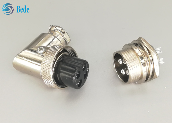 Máy bay Gx16 Bộ kết nối 4 pin Bộ cắm và ổ cắm Bộ dụng cụ gắn bảng điều khiển khuỷu tay