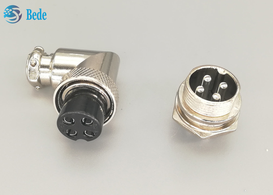 Máy bay Gx16 Bộ kết nối 4 pin Bộ cắm và ổ cắm Bộ dụng cụ gắn bảng điều khiển khuỷu tay