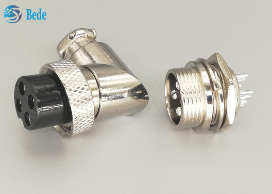 Máy bay Gx16 Bộ kết nối 4 pin Bộ cắm và ổ cắm Bộ dụng cụ gắn bảng điều khiển khuỷu tay