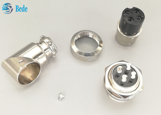 Máy bay Gx16 Bộ kết nối 4 pin Bộ cắm và ổ cắm Bộ dụng cụ gắn bảng điều khiển khuỷu tay