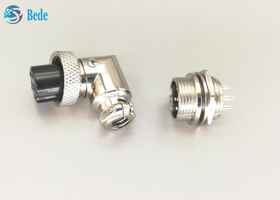Bộ kết nối hàng không mạ bạc gx16 6 chân Bộ kết nối nam và khuỷu tay nữ