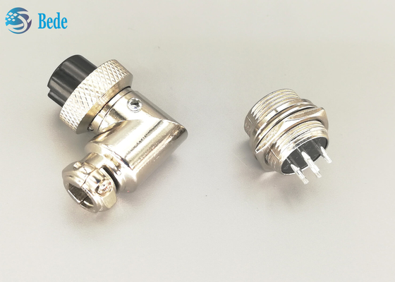 Bộ kết nối hàng không mạ bạc gx16 6 chân Bộ kết nối nam và khuỷu tay nữ