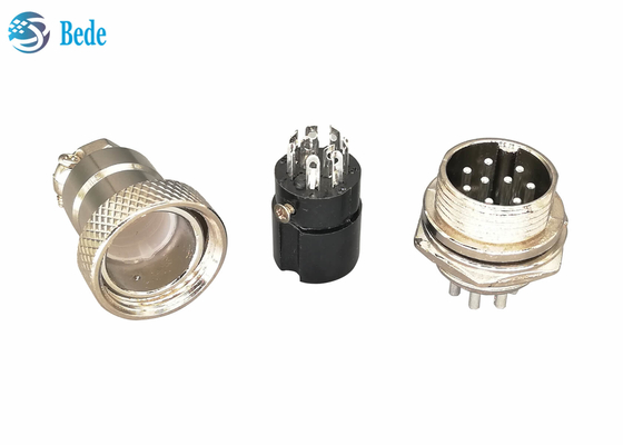 Đầu nối hàng không Gx16 9 chân Bộ nam và nữ Đầu nối cáp máy bay Mạ bạc
