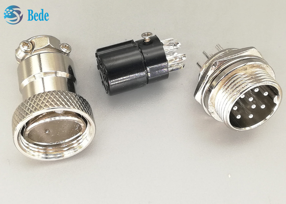 Đầu nối hàng không Gx16 9 chân Bộ nam và nữ Đầu nối cáp máy bay Mạ bạc