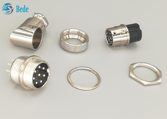 G × 16 8 chân Nam và Nữ Đầu nối lệch Phích cắm Loại L Phích mạ bạc