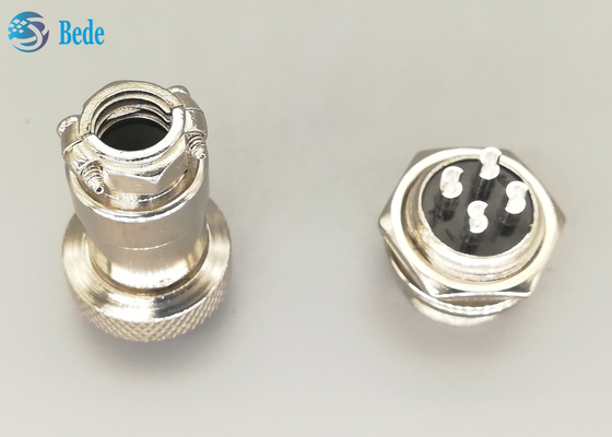 RoHS Aviation Straight Gx16 4 Pin Connector Nam và Nữ Đầu cắm mạ bạc