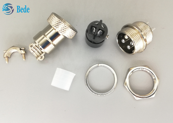 RoHS Aviation Straight Gx16 4 Pin Connector Nam và Nữ Đầu cắm mạ bạc