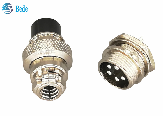 Đầu cắm thẳng mạ bạc Gx16 Đầu nối hàng không 5 chân Nam và Nữ
