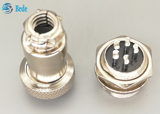 Đầu cắm thẳng mạ bạc Gx16 Đầu nối hàng không 5 chân Nam và Nữ