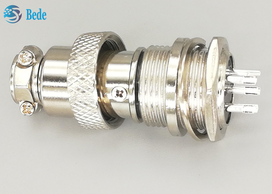 Đầu nối 6 chân Gx16 nam và nữ Đầu cắm thẳng mạ bạc