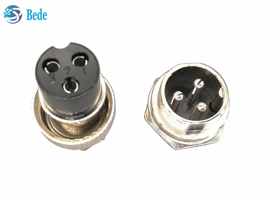 Bộ kết nối 3 chân tròn Gx16 Bộ dụng cụ cắm và ổ cắm 16MM Gắn phía trước