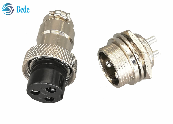 Bộ kết nối 3 chân tròn Gx16 Bộ dụng cụ cắm và ổ cắm 16MM Gắn phía trước