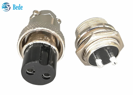 2 Pin 16MM Tròn Gx16 Kết nối Hàng không Bảng điều khiển Kết nối Bộ kết nối Nam và Nữ