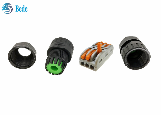 2 3 chân 2 Kênh 250V 24A Đầu nối cáp chống thấm nước M25 Nối dây nhanh Không vít