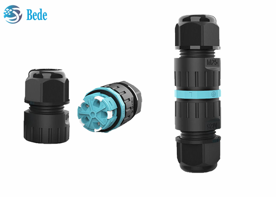 Nối dây nhanh M25 Đầu nối cáp không thấm nước không bắt vít 2 3 4 5 Chân 2 Kênh 450V 40A