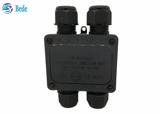 PA 66 Hộp nối không thấm nước bên ngoài Hộp phân phối dây 4 kênh IP68 450V