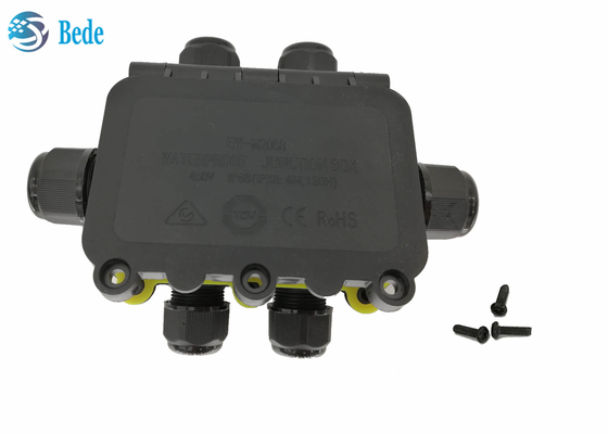 Hộp nối không thấm nước IP68 Hộp đấu dây cáp ngoài trời chịu thời tiết 6 kênh 450V