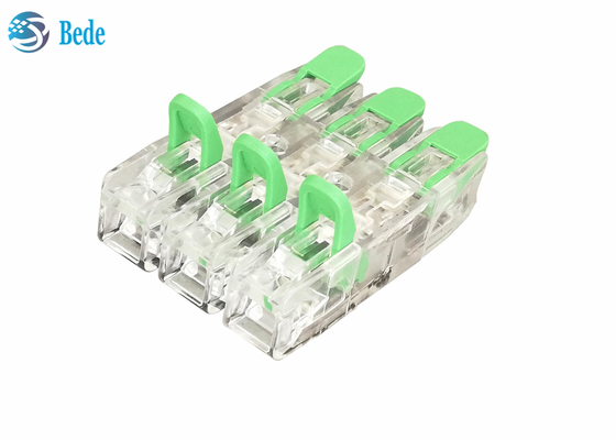 Dây và cáp đa năng Đầu nối dây nhanh PA66 3 Đầu vào 3 Đầu ra 450V