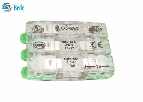 Dây và cáp đa năng Đầu nối dây nhanh PA66 3 Đầu vào 3 Đầu ra 450V