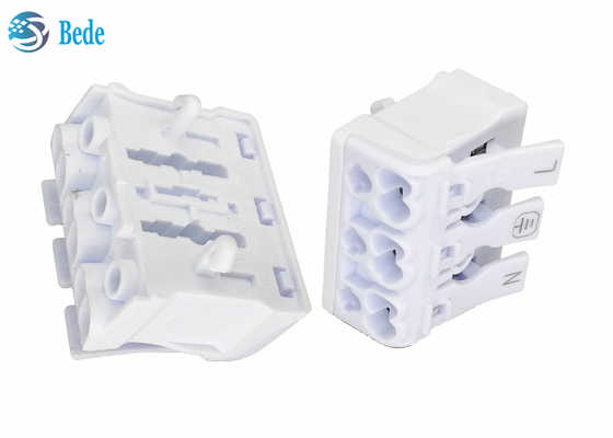 Đầu nối dây đẩy 3 cực Khối đầu cuối nhanh Thích hợp để nối dây rắn hoặc dây bện Không cần dụng cụ