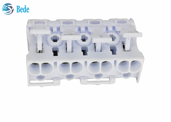 PA66 4 cực Đẩy - Trong đầu nối dây Khối đầu cuối nhanh Đai ốc 450V 16A