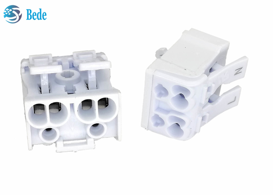 2 cực PA66 Khối đầu cuối nhanh Đai ốc 450V 24A Đẩy vào Khối đầu nối