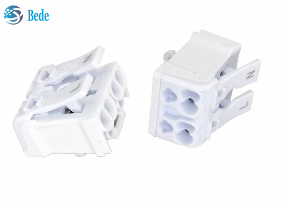 2 cực PA66 Khối đầu cuối nhanh Đai ốc 450V 24A Đẩy vào Khối đầu nối