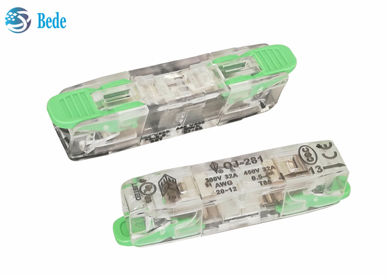 Khối đầu cuối nhanh 1 chiều Dây và cáp đa năng Đẩy vào Khối đầu nối 450V 32A