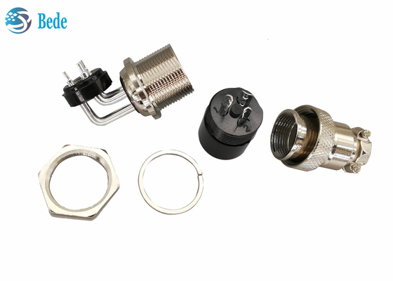GX 20 2 3 4 Pin Đầu nối hàng không Khuỷu tay Nam và Nữ thẳng Bộ phụ kiện Bảng điều khiển Kết nối gắn kết