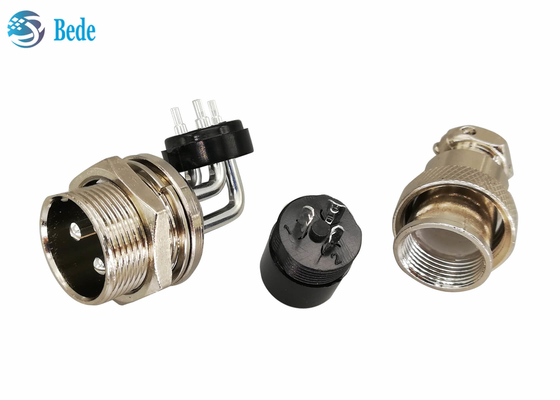 GX 20 2 3 4 Pin Đầu nối hàng không Khuỷu tay Nam và Nữ thẳng Bộ phụ kiện Bảng điều khiển Kết nối gắn kết