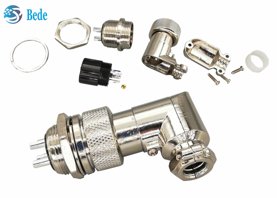 GX 20 Đầu nối hàng không khuỷu tay Đầu nối Bảng điều khiển Cắm 90 độ Bộ dụng cụ dành cho nữ và nam