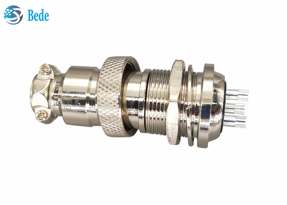 Đầu nối hợp kim kẽm Gx20 Đầu nối gắn phía sau cho bảng điều khiển công nghiệp M19