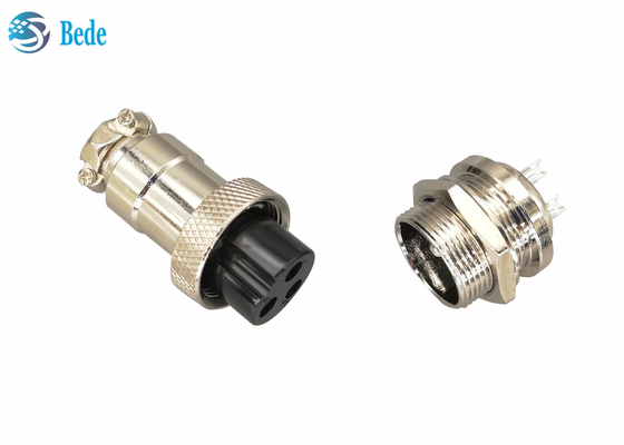 Đầu nối hợp kim kẽm Gx20 Đầu nối gắn phía sau cho bảng điều khiển công nghiệp M19