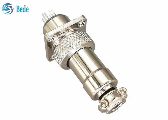 Đầu nối hàng không 2 3 4 pin GX12 với bộ mặt bích vuông dành cho nam và nữ