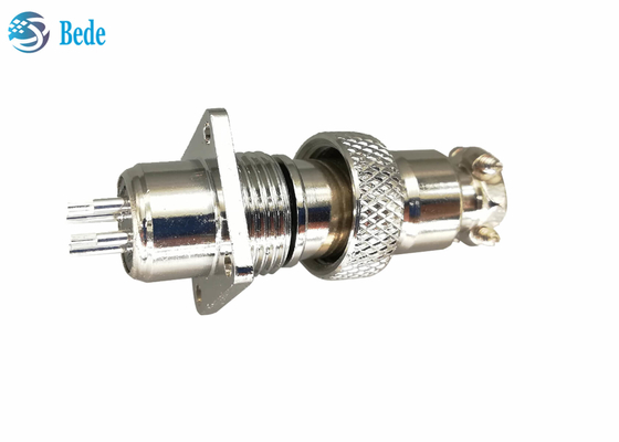 Đầu nối tròn 5 6 7 chân M12 với bộ mặt bích vuông dành cho nam và nữ