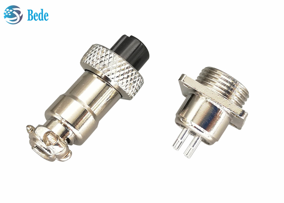 Đầu nối tròn 5 6 7 chân M12 với bộ mặt bích vuông dành cho nam và nữ
