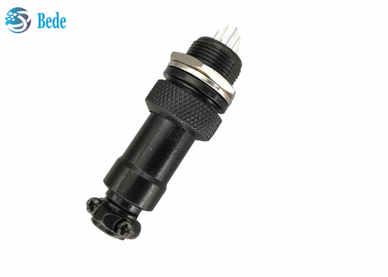 Đầu nối hàng không GX 12 Màu đen 5 6 7 đầu nối gắn bảng pin M12