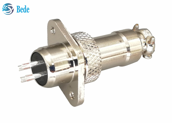 Đầu cắm kết nối hàng không 3A 200V GX12 M12 với bộ mặt bích hình thoi dành cho nam và nữ
