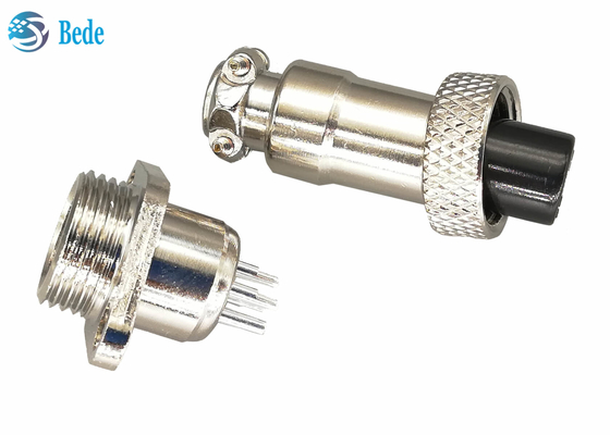Đầu cắm kết nối hàng không 3A 200V GX12 M12 với bộ mặt bích hình thoi dành cho nam và nữ