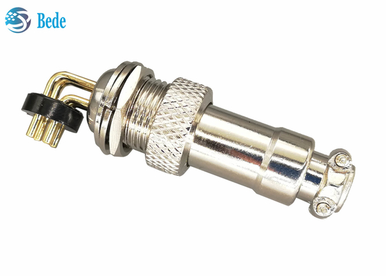 Đầu nối hàng không 2 ~ 7 chân hàn GX12 với chân góc phải 3A 200V